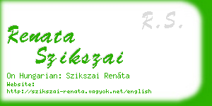 renata szikszai business card