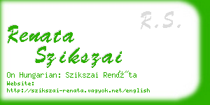 renata szikszai business card